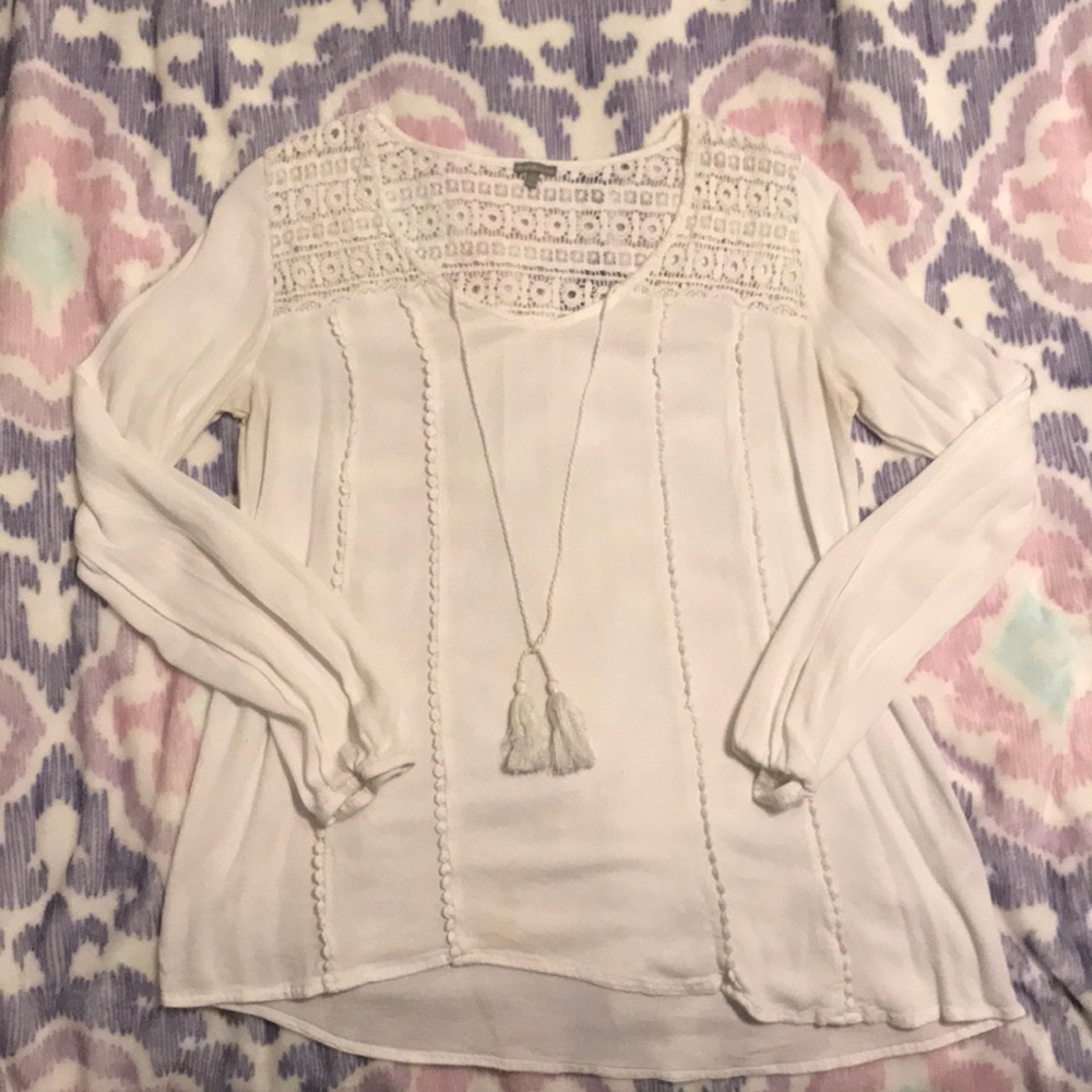 White Laced Blouse